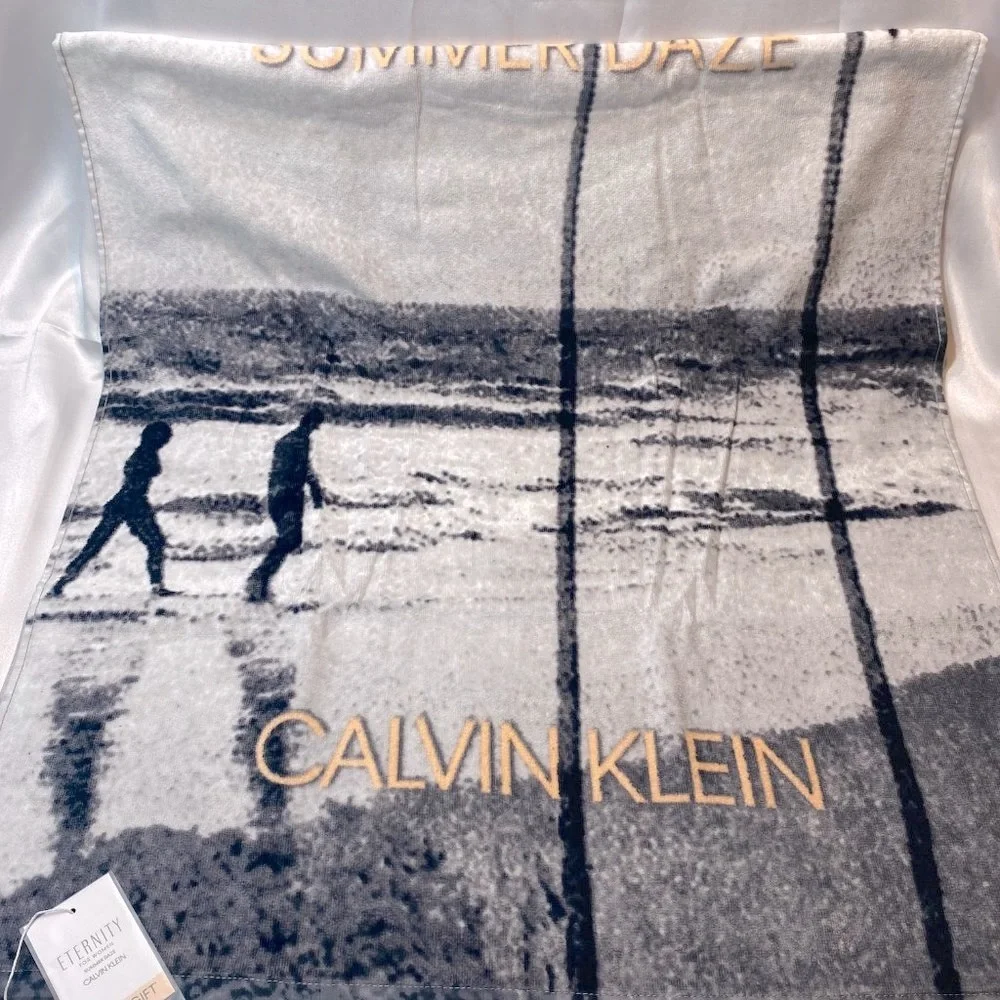 Calvin Klein Eternity Women’s Beach Towel- Cotton Summer Bath and Travel-NEW
